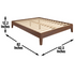 Solid wood Queen platform bed in natural finish with clean lines and modern design, crafted by Start2Finish.