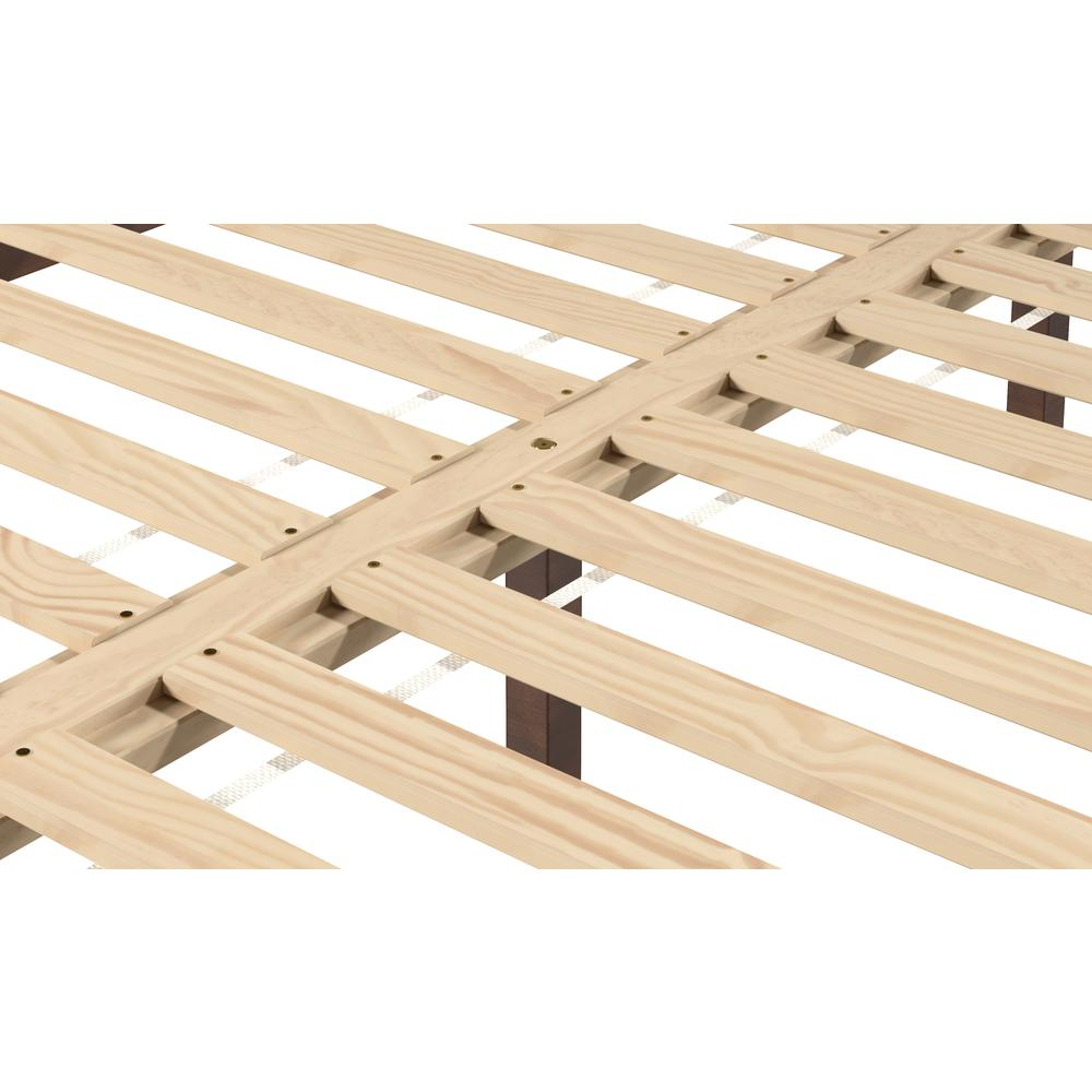 Nix Solid Wood Queen Platform Bed by Start2Finish in natural finish, showcasing the sturdy wooden frame and clean design.