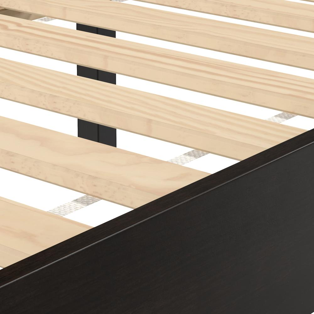 Start2Finish Nix solid wood full platform bed in black with a sleek, modern design and sturdy wooden frame.