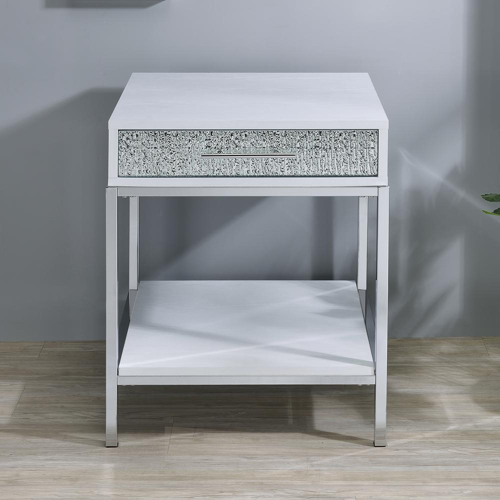 Start2Finish Mirage Side Table with a modern design, featuring a sleek top and sturdy legs, ideal for living room or bedroom decor.