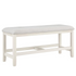 White 24-inch counter stool by Hyland from Start2Finish, featuring a modern design with a cushioned seat and sturdy wooden legs.