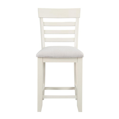 White 24-inch counter stool from Hyland by Start2Finish, featuring a sleek design with a sturdy frame and comfortable seat.