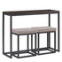 Yukon counter bar with two matching stools from Start2Finish, featuring a modern wooden design and comfortable seating.