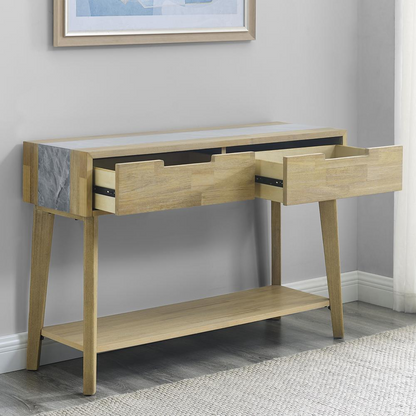 Start2Finish Calgary Sintered Stone Sofa Table with sleek rectangular design and smooth surface, ideal for living room decor.
