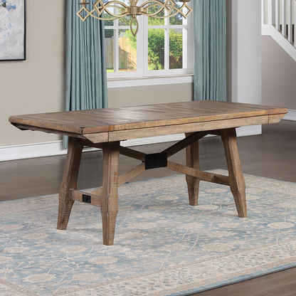 Riverdale dining table by Start2Finish, showcasing a modern wooden table with a smooth surface and sturdy legs.