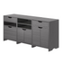 Start2Finish Nova 3-Pc Storage Cabinet Set in charcoal with modern design and multiple compartments for organized storage.