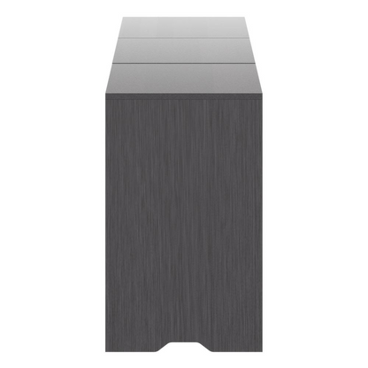 Start2Finish Nova 3-Piece Charcoal Storage Cabinet set showing modern furniture with closed doors and sleek design.