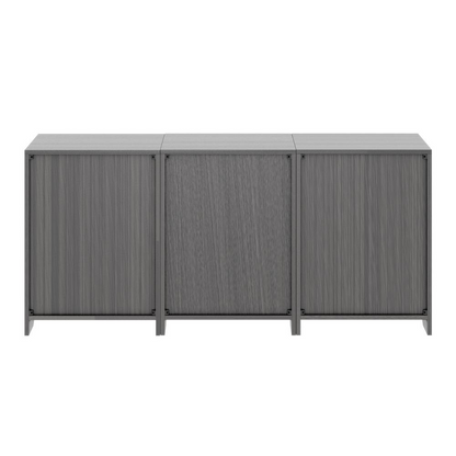 Start2Finish Nova 3-Piece Charcoal Storage Cabinet Set featuring modern furniture with multiple compartments and sleek design.
