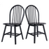 Black Windsor 2-piece chair set by Start2Finish featuring classic wooden design with curved backs and sturdy legs.