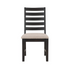 Set of two Harington side chairs by Start2Finish, featuring modern wooden design with curved backs and cushioned seats.