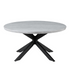 Start2Finish Keyla faux-marble round cocktail table with sleek metal legs, modern design, and smooth surface.