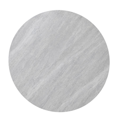 Start2Finish Keyla faux-marble round cocktail table with sleek metal legs, modern design, and smooth marble finish.