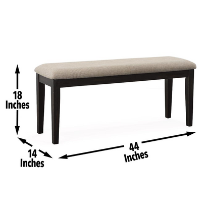 Start2Finish Harington Bench, a modern wooden furniture piece with sleek design and sturdy construction, shown in a living room setting.