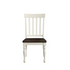 Set of two Joanna side chairs from Start2Finish with beige upholstered seats and dark wooden legs, modern dining chair design.