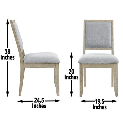 Gray Carena Side Chair by Start2Finish with a sleek modern design and wooden legs, ideal for dining or living spaces.