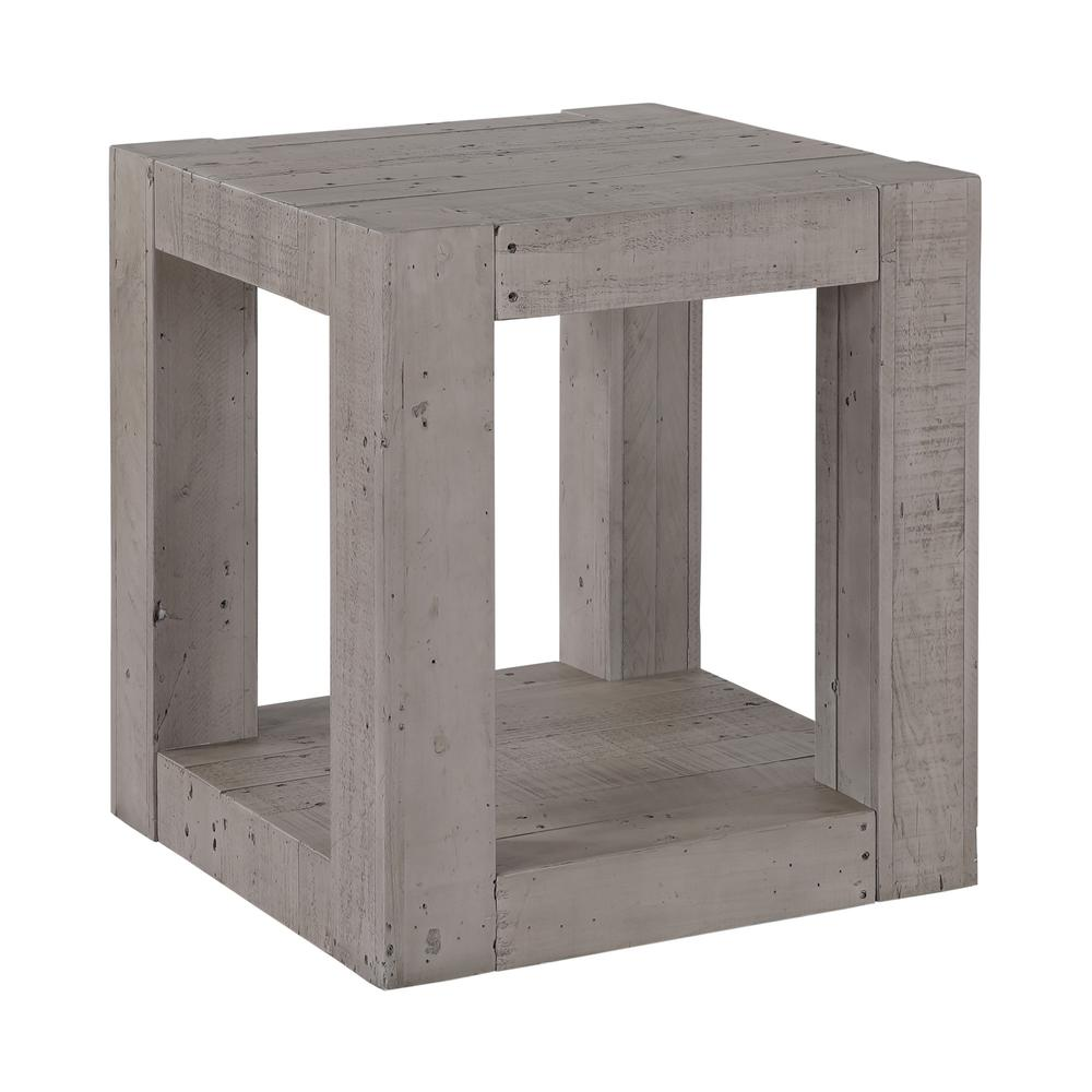 Start2Finish Pinedale End Table with wooden finish, rectangular top, and sturdy legs, ideal for living room or bedroom decor.