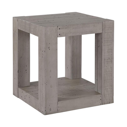 Start2Finish Pinedale End Table with wooden finish, rectangular top, and sturdy legs, ideal for living room or bedroom decor.