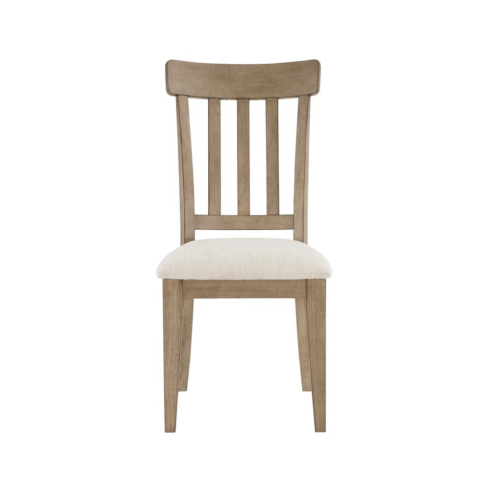 Start2Finish Napa Side Chair in Sand with wooden legs, modern furniture piece for dining or office use.