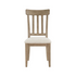 Start2Finish Napa Side Chair in Sand with wooden legs, modern furniture piece for dining or office use.