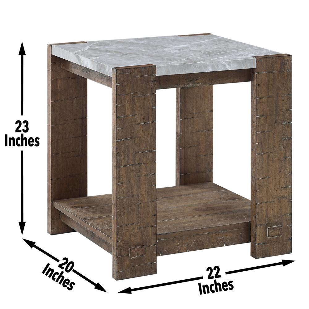 Start2Finish Libby Sintered Stone End Table showing a sleek, modern furniture piece with a smooth stone surface and sturdy legs.