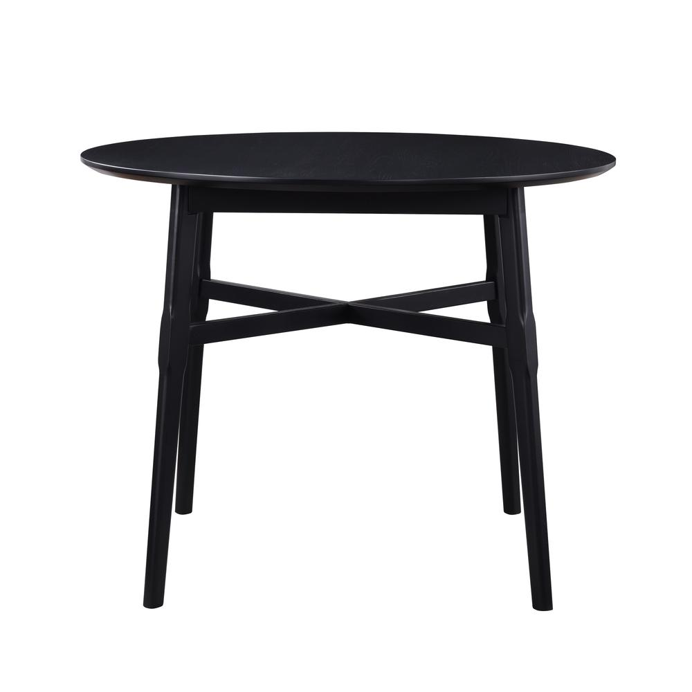 Midnight Oslo 24-inch counter stool by Start2Finish featuring a sleek wooden seat and sturdy metal legs.