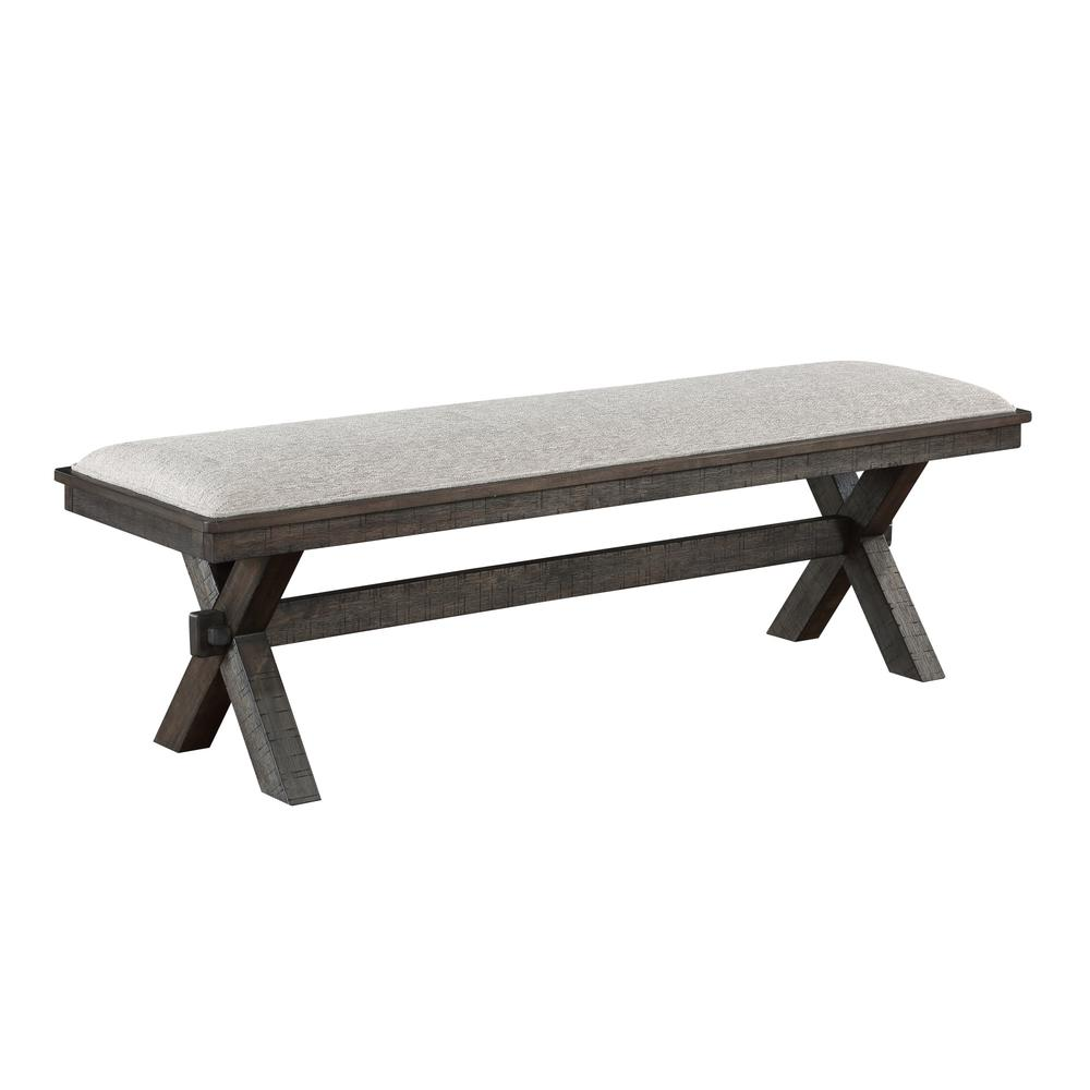 Black Riverdale Bench by Start2Finish featuring a sleek wooden seat and sturdy metal legs in a modern design.
