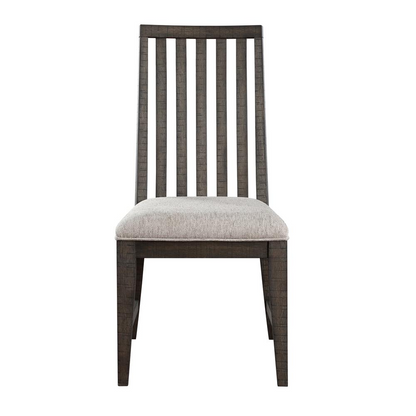 Black Riverdale side chair by Start2Finish, featuring a modern furniture design with a sleek, comfortable seat and sturdy legs.