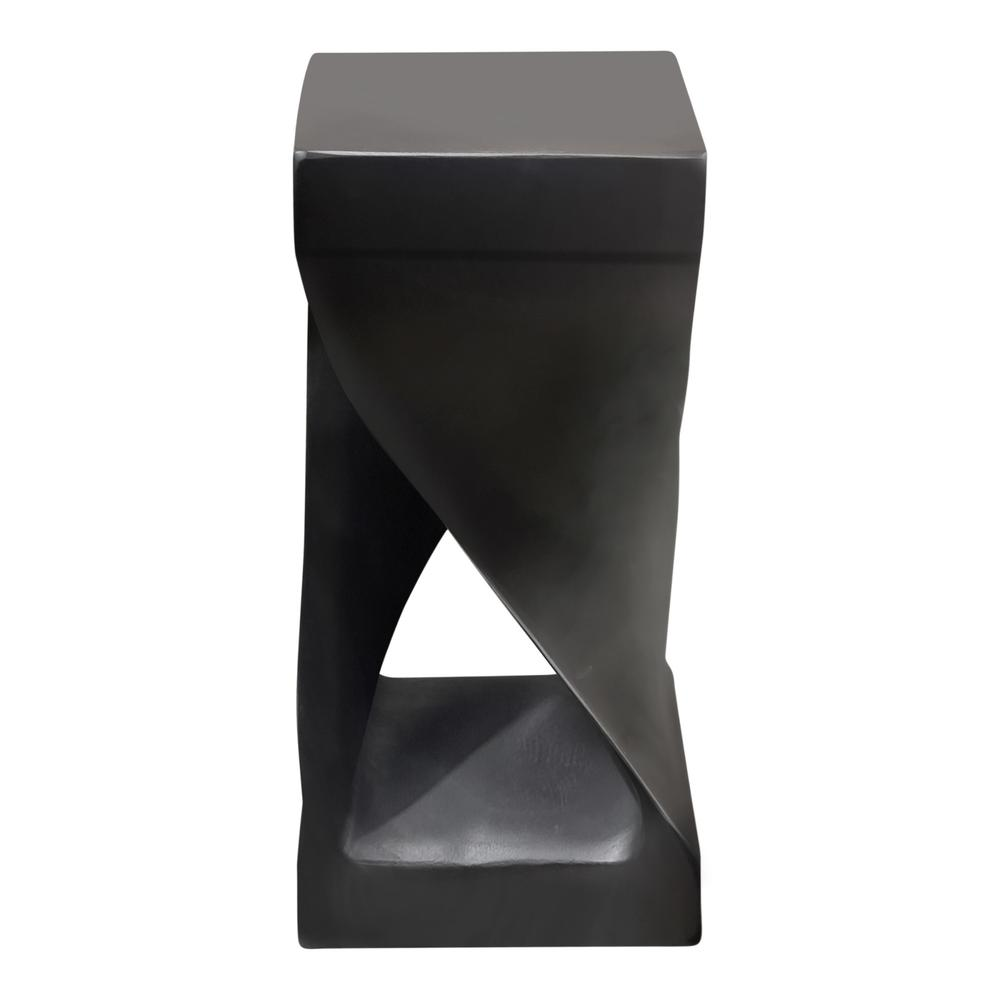 Solana solid wood accent table by Start2Finish with a sleek black finish, featuring a round top and sturdy base for living room decor.