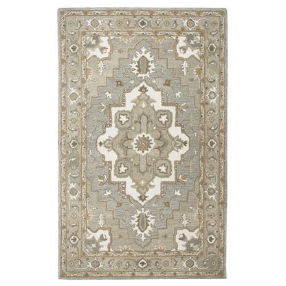 Start2Finish 5x8 hand-tufted rectangle rug with intricate pattern and plush texture, ideal for living room or bedroom decor.