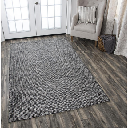 Hand tufted loop pile wool rug, 5x8 feet, in neutral tones, from Start2Finish, showcasing soft texture and durable craftsmanship.