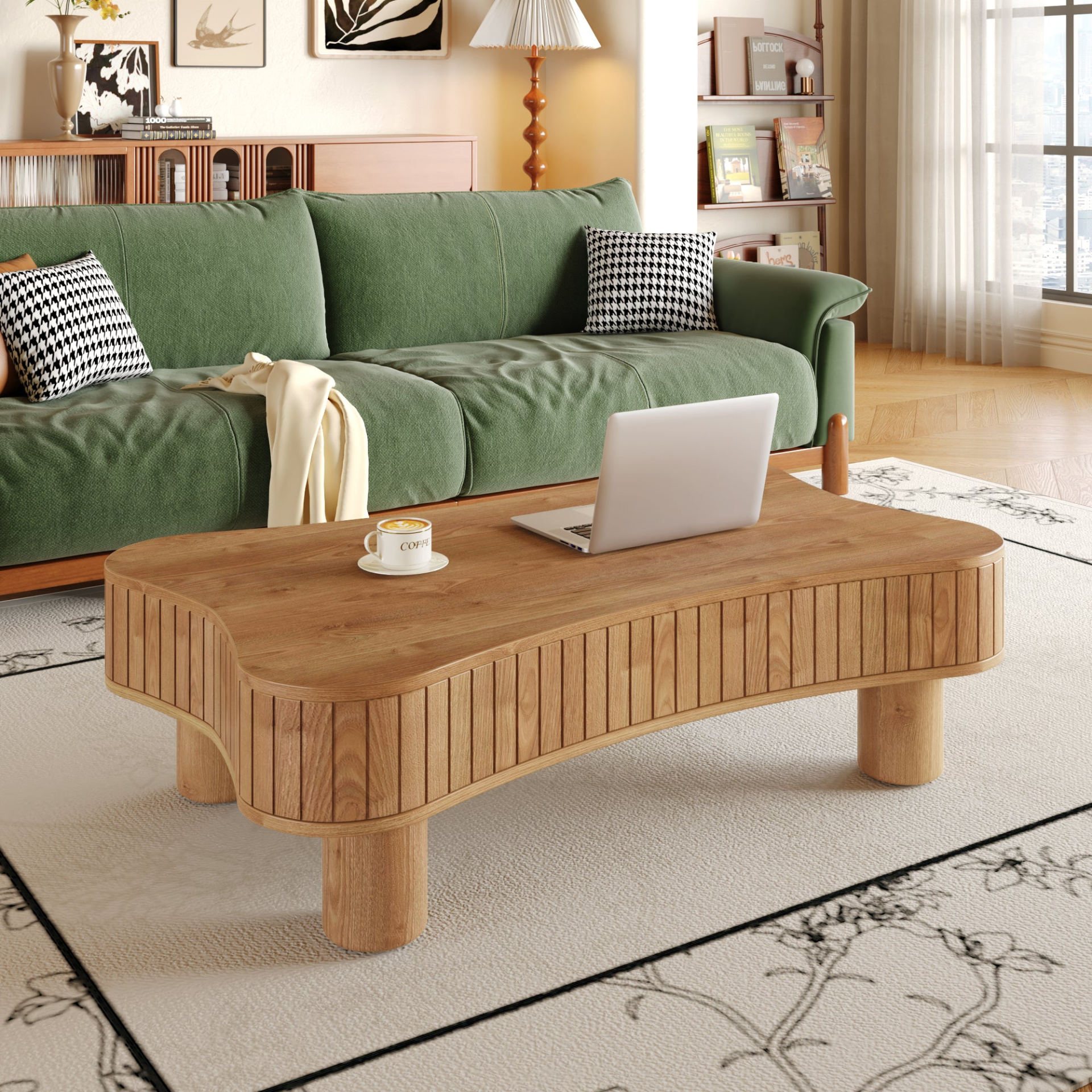Light brown MDF and black metal coffee table with lift-top storage, ideal for living room furniture from Start2Finish