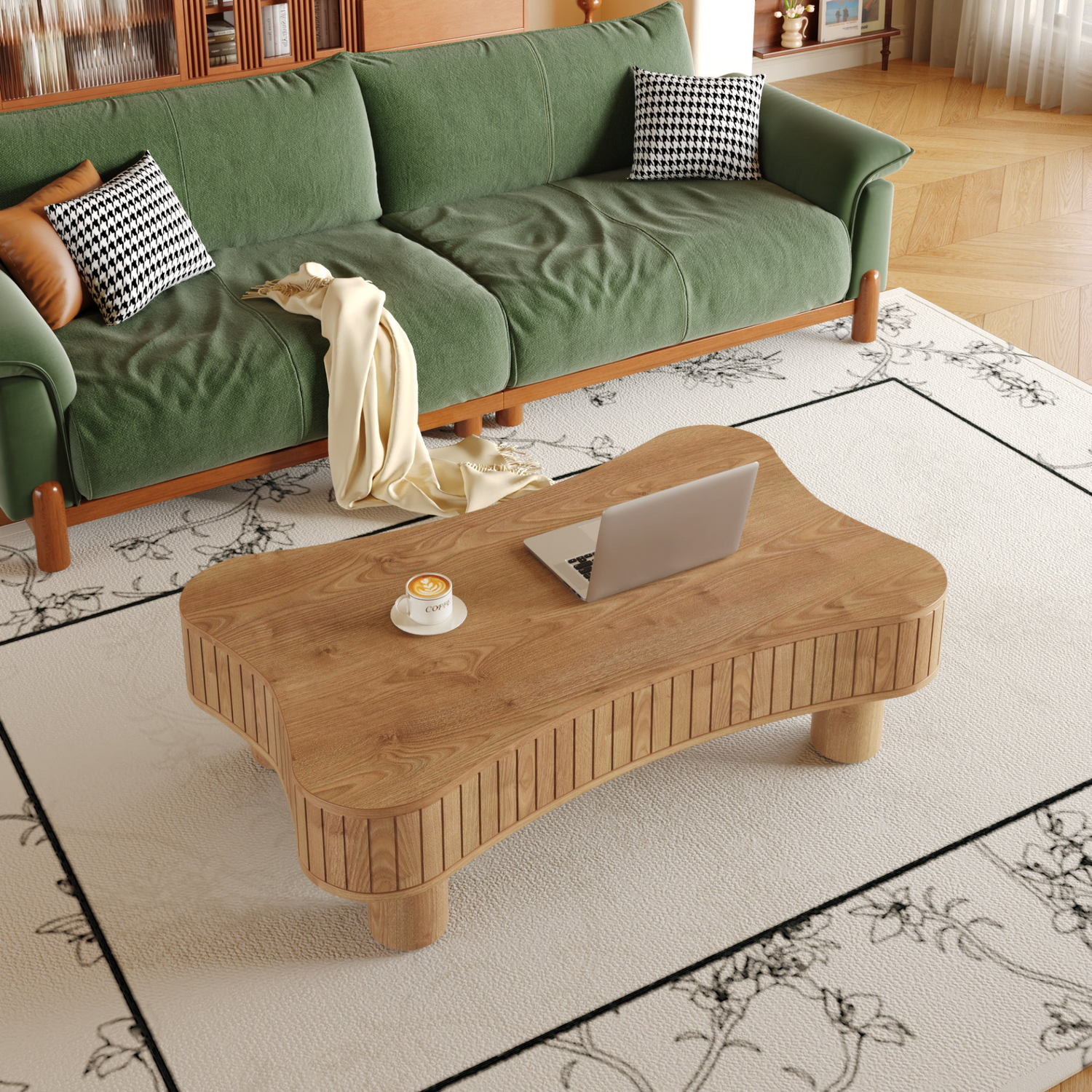 Light brown and black MDF and metal coffee table with lift-top storage, ideal for living room furniture by Start2Finish