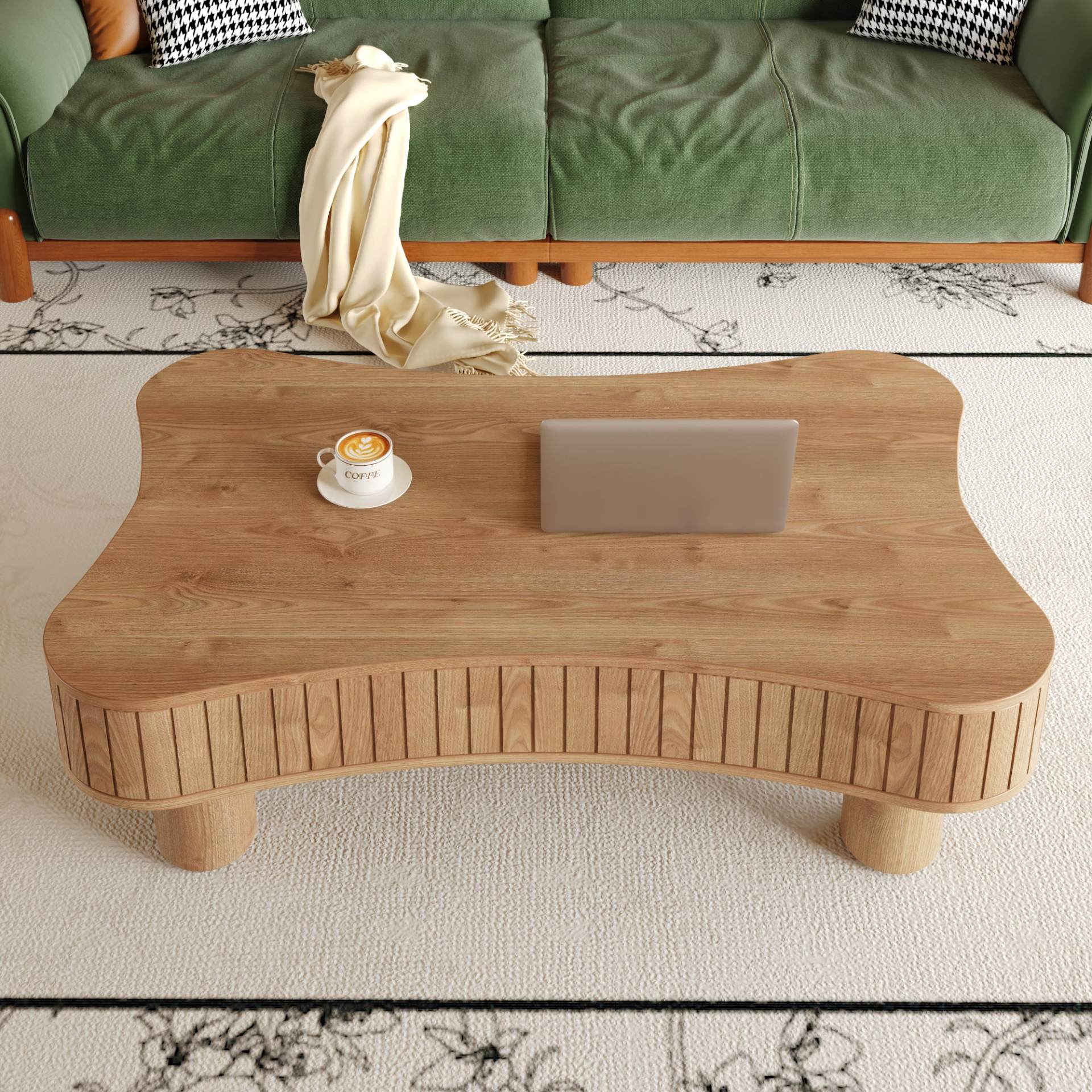 Light brown and black MDF and metal coffee table with lift-top storage, ideal for living room furniture by Start2Finish.