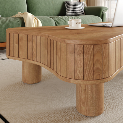 Light brown MDF and black metal coffee table with lift-top storage, ideal for living room furniture by Start2Finish