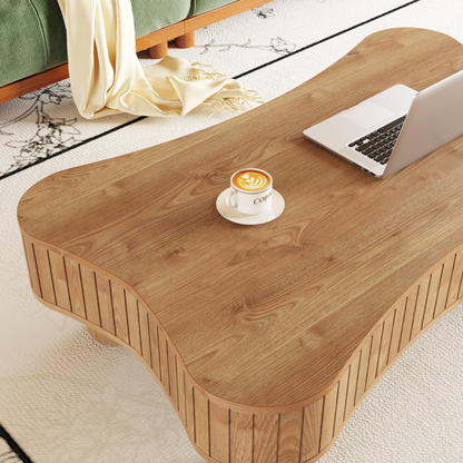 Light brown and black coffee table with MDF and metal construction, featuring a lift-top storage for living room furniture.