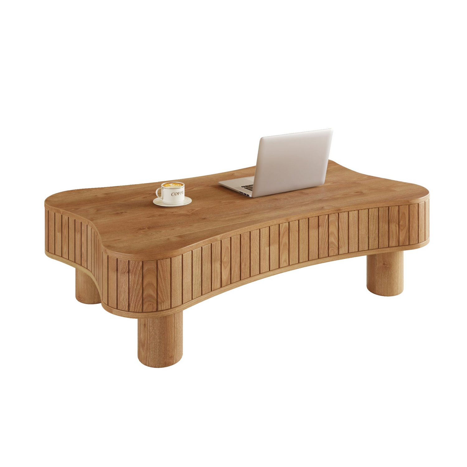 Light brown and black MDF and metal coffee table with lift-top storage, ideal for living room furniture.