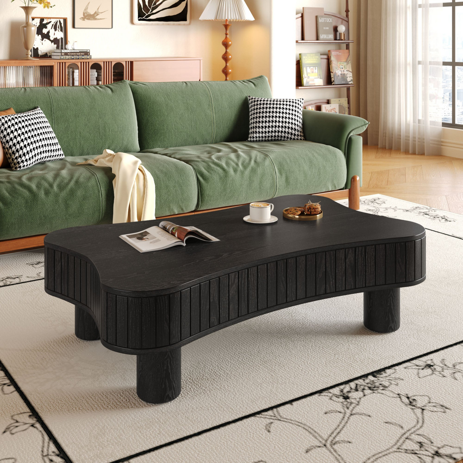 Light brown MDF and black metal coffee table with lift-top storage, ideal for living room furniture from Start2Finish.