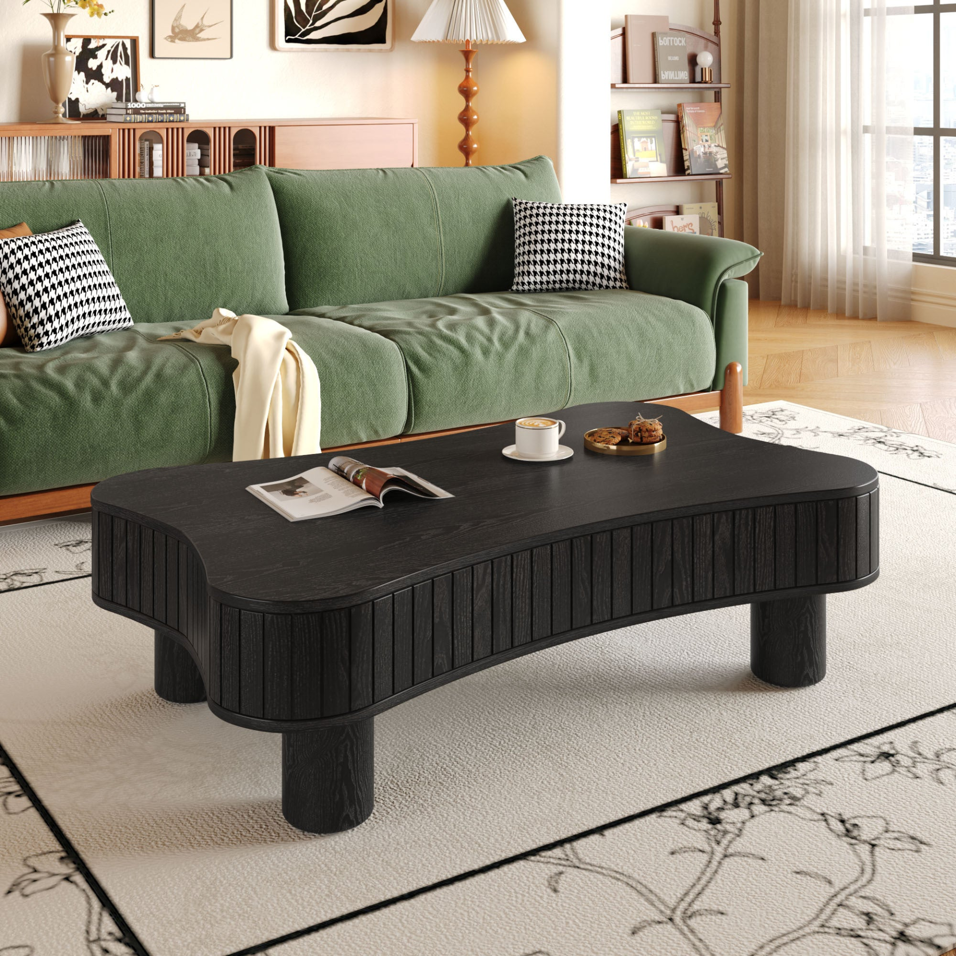 Light brown MDF and black metal coffee table with lift-top storage, ideal for living room furniture from Start2Finish.
