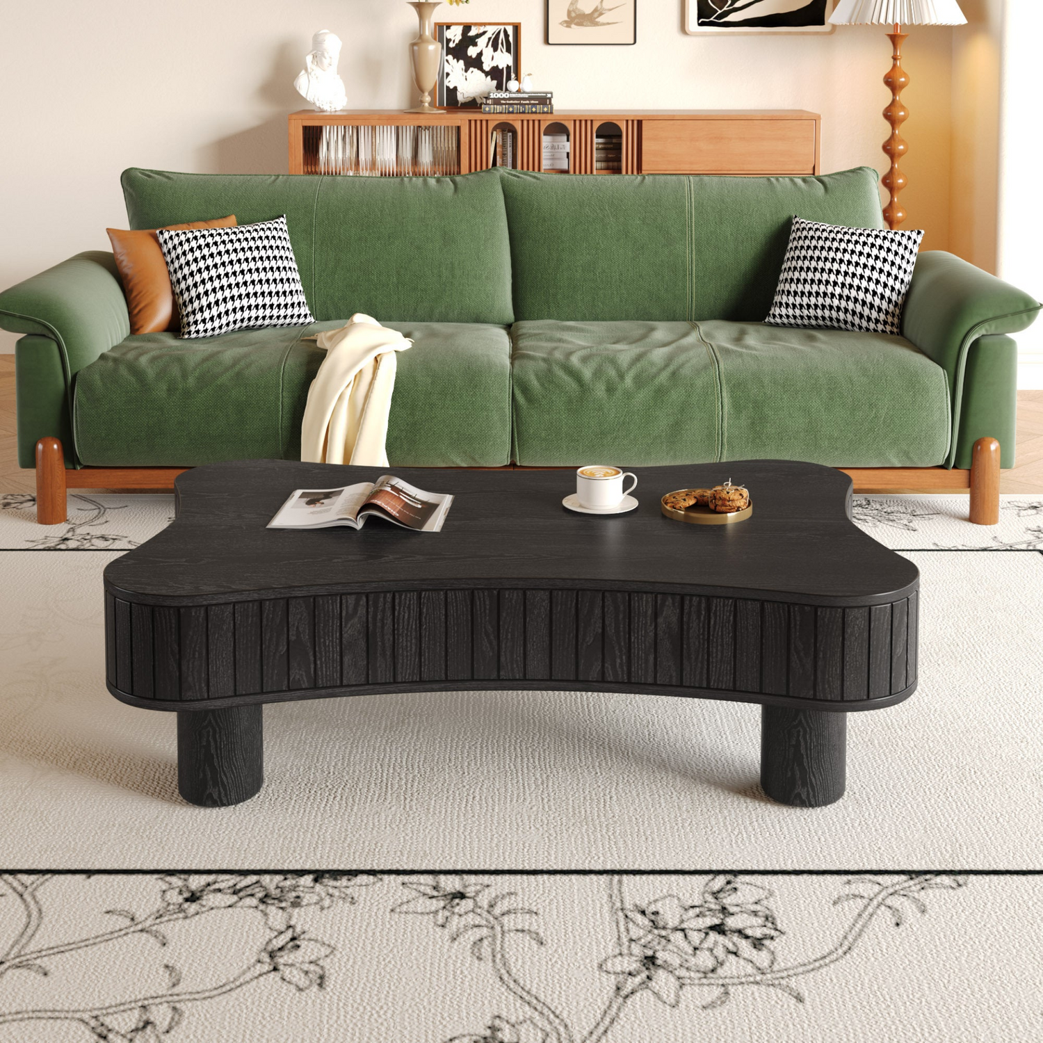 Light brown MDF and black metal coffee table with lift-top storage, ideal for living room, by Start2Finish furniture.