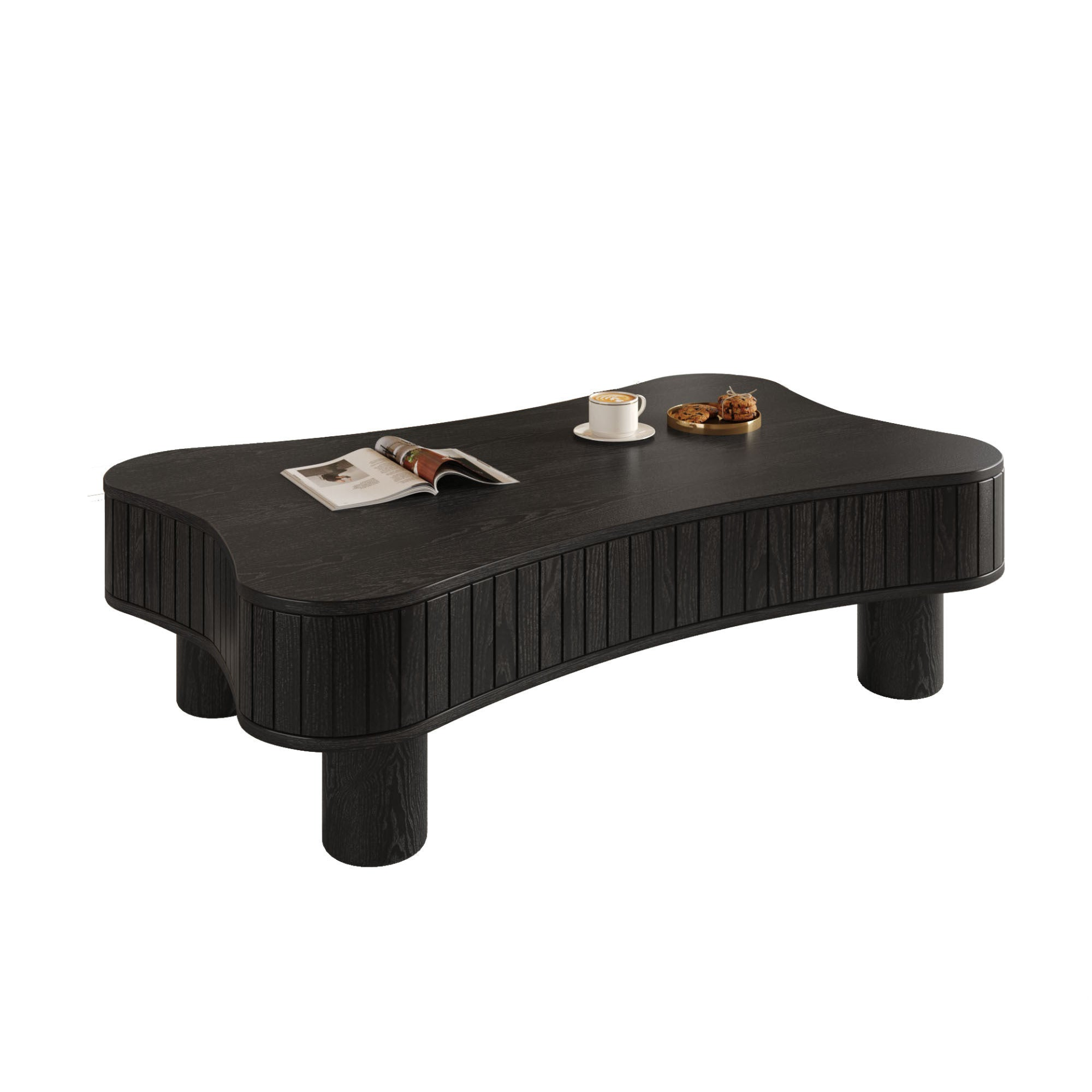 Light brown MDF and black metal coffee table with lift-top storage, ideal for modern living room furniture, by Start2Finish.