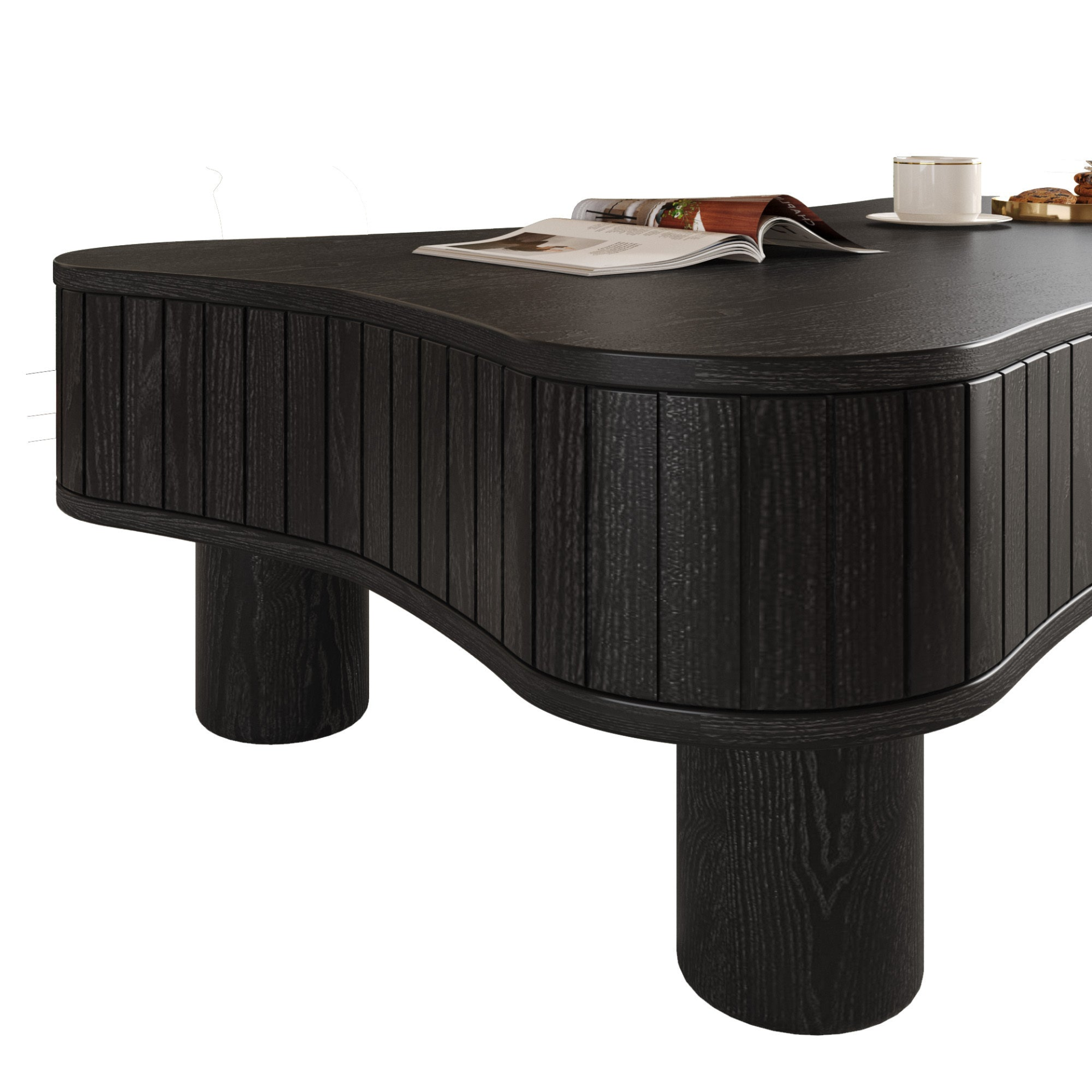 Light brown and black MDF and metal coffee table with lift-top storage for living room by Start2Finish