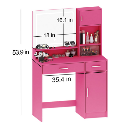 Black wall mirror with rose pink accents, ideal for entryway, bathroom, or bedroom décor, by Start2Finish.