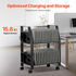 Start2Finish VEVOR laptop charging cart with wheels, open design for 32 devices, easy access slots, and surge control in office or classroom