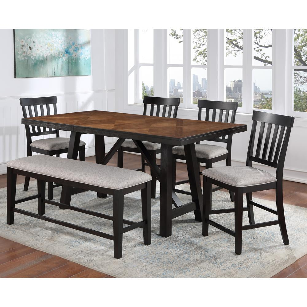 Start2Finish Halle counter chair with a sleek wooden seat and black metal legs, ideal for kitchen or bar counter seating.