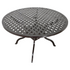 Start2Finish Savannah outdoor aluminum round dining table with sleek silver finish, ideal for patio or garden seating.