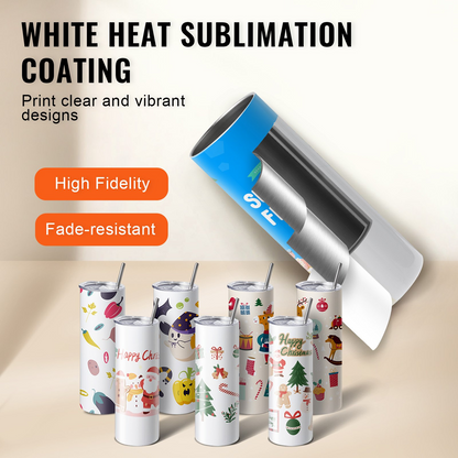 Start2Finish VEVOR 24-pack 20oz stainless steel sublimation tumblers with lids and straws, ideal for heat transfer and personalized gifts.