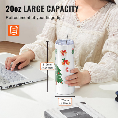 Start2Finish VEVOR 24-pack 20oz stainless steel sublimation tumblers with lids and straws, ideal for heat transfer and personalized gifts.