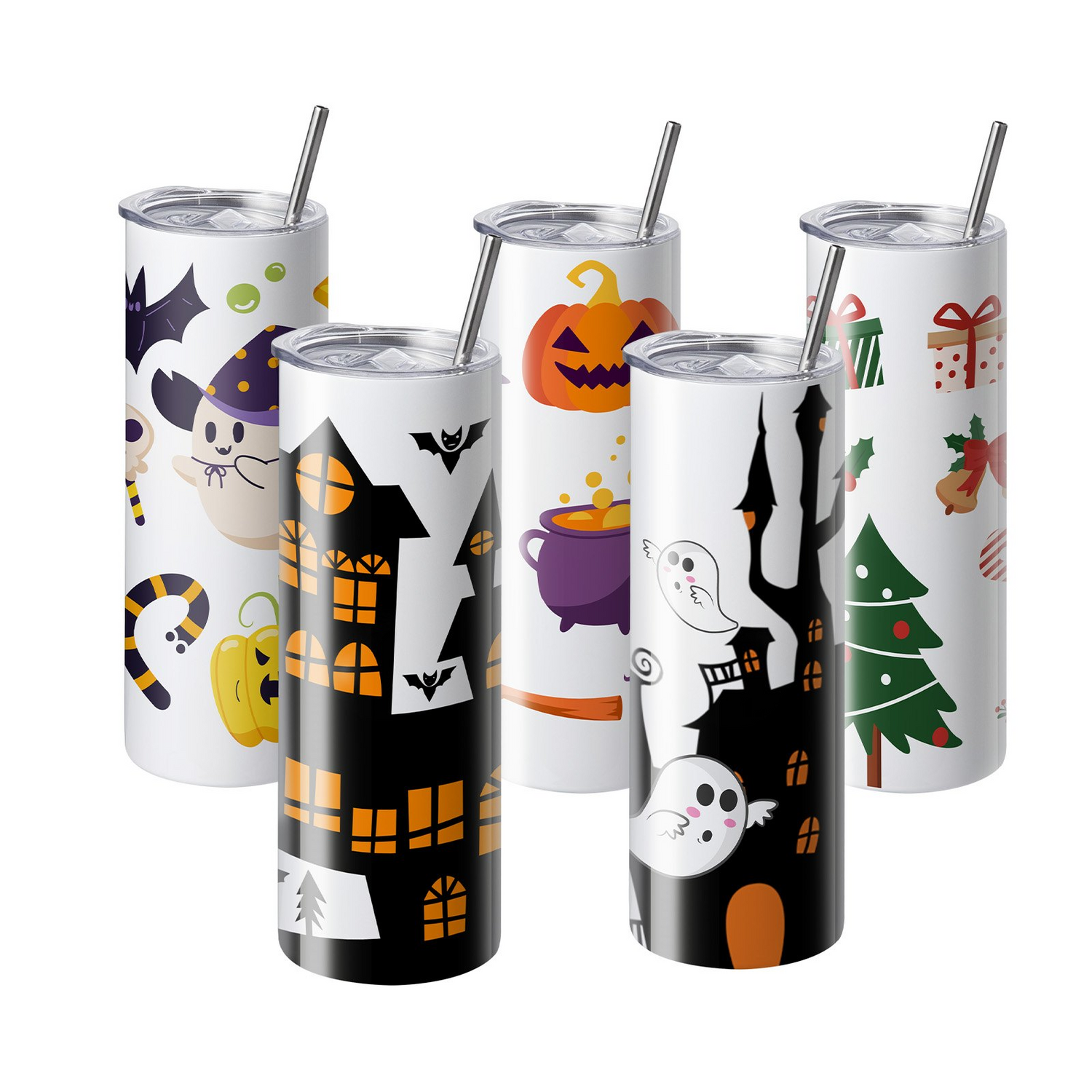 Start2Finish VEVOR 24-pack 20oz stainless steel sublimation tumblers with lids and straws, ideal for heat transfer and customized gifts.