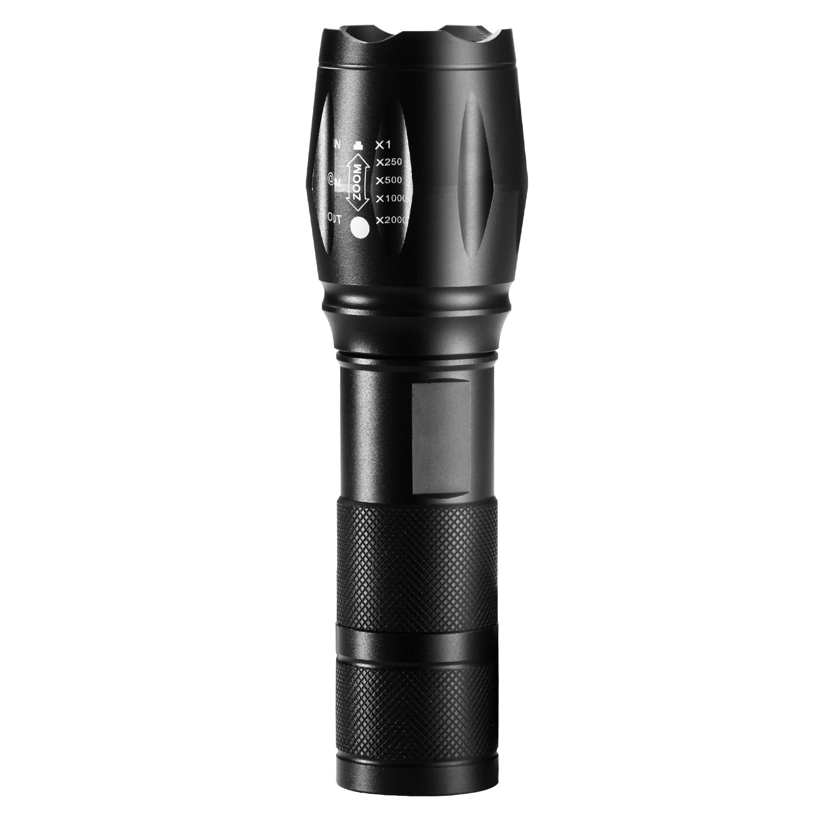 Start2Finish VEVOR 2-pack LED flashlights with 2000 lumens, adjustable focus, waterproof design, suitable for camping, hiking, and emergencies.