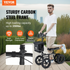 Start2Finish VEVOR Folding Knee Scooter with adjustable handlebar, 12-inch all-terrain wheel, dual brakes, for leg injury recovery.
